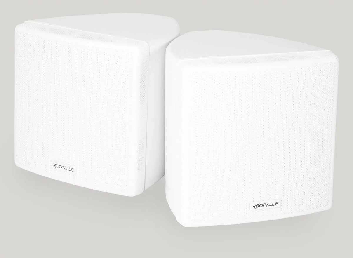 Cube Speakers White JBL 3.5" Commercial Restaurant/Bar/Cafe Amplifier+(8) for