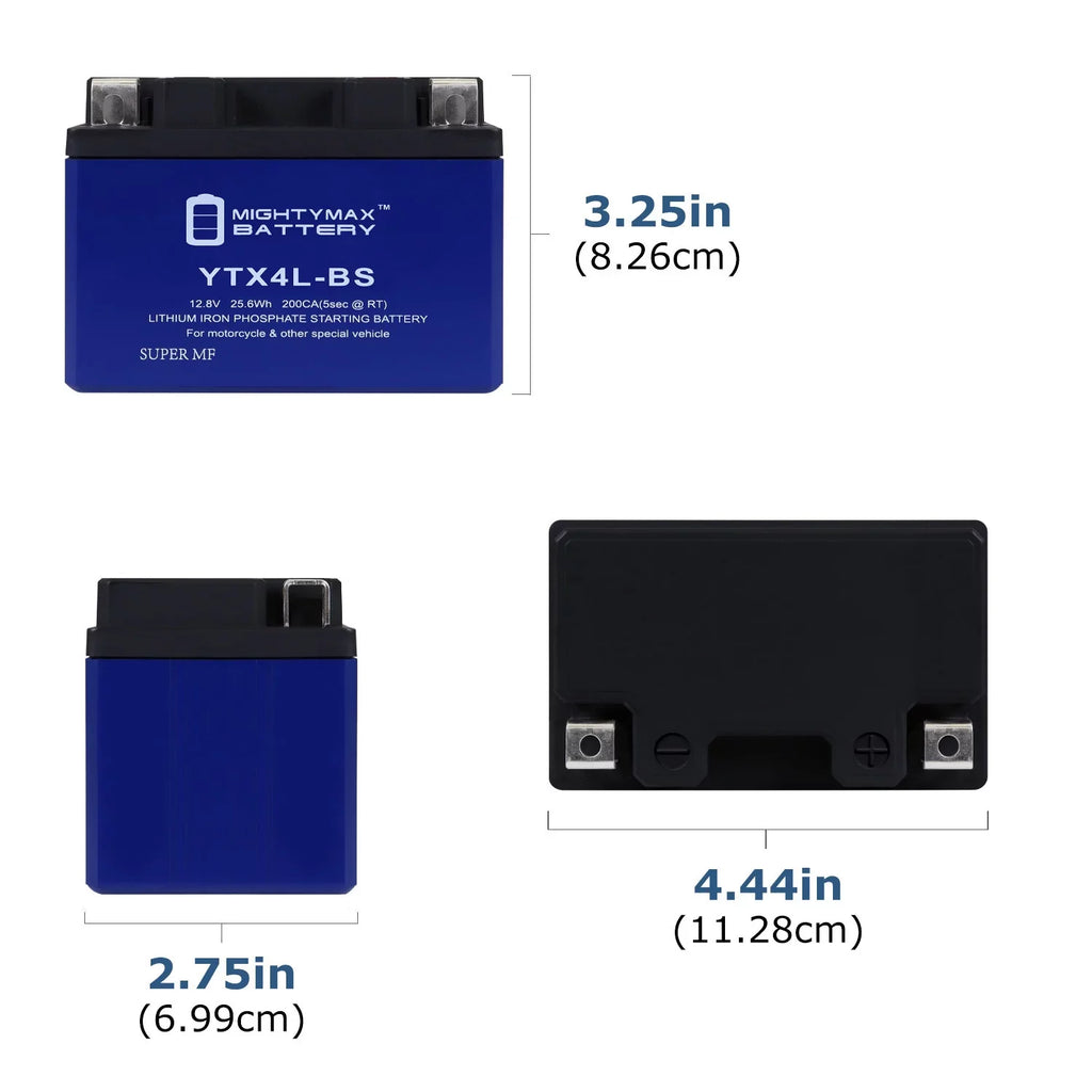 '- 8 GSX YTX4L-BS 96-00 Pack Sea-Doo Replacement Battery Compatible Lithium YTX4L-BS with