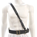 Black Strap WW1 will 45" Sam Browne 42"- with Leather Belt fit Shoulder