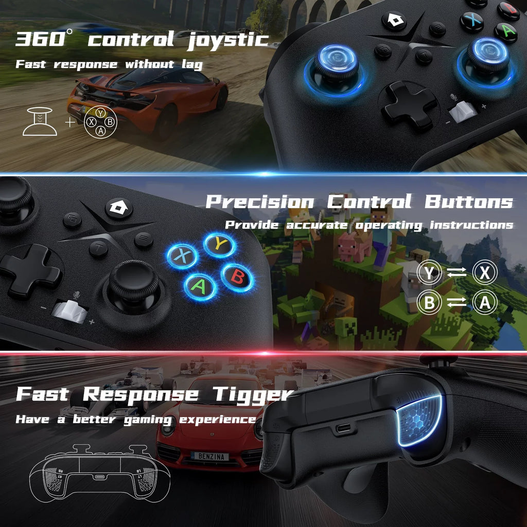 Xbox Controller Controller Video Jack Xbox XBOX)Game Connection/3.5mm Series Dual one, Consoles, for (Watch Xbox One Wireless, to X/S Headphone S/X, Update Xbox Bonacell with Vibration/Stable