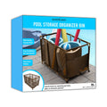 Noodles Organizer Rolling design Toys, W Holder, Bin, Brown (43" x Height, Large, Storage and Yours Equipment L 28" x 25" H), Essentially Mesh Pool Balls, 563009 Floats Kids