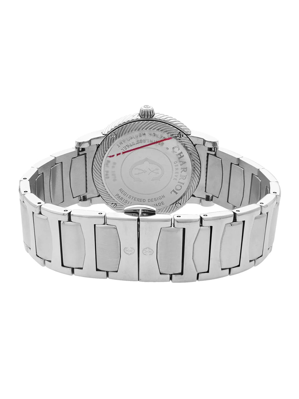 Parisii Dial Stainless Quartz Watch Steel Blue Charriol 40mm P40S2.930.002 New