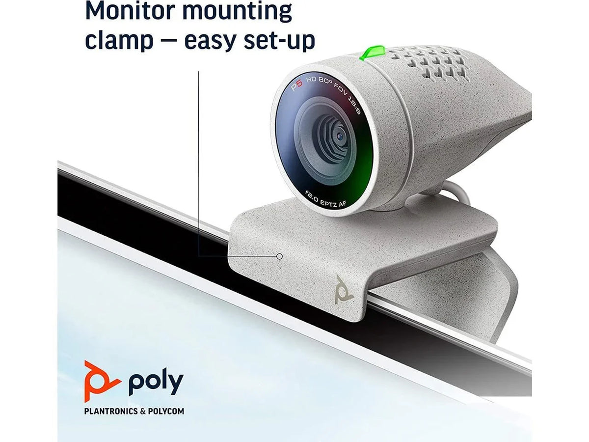 Headset Conferencing & Wired Polycom) Video - Audio Certified P5 Teams 3325 Camera - with - Studio USB-A Poly HD Kit Zoom (Plantronics & Stereo Headset + Webcam Blackwire Professional for 1080p