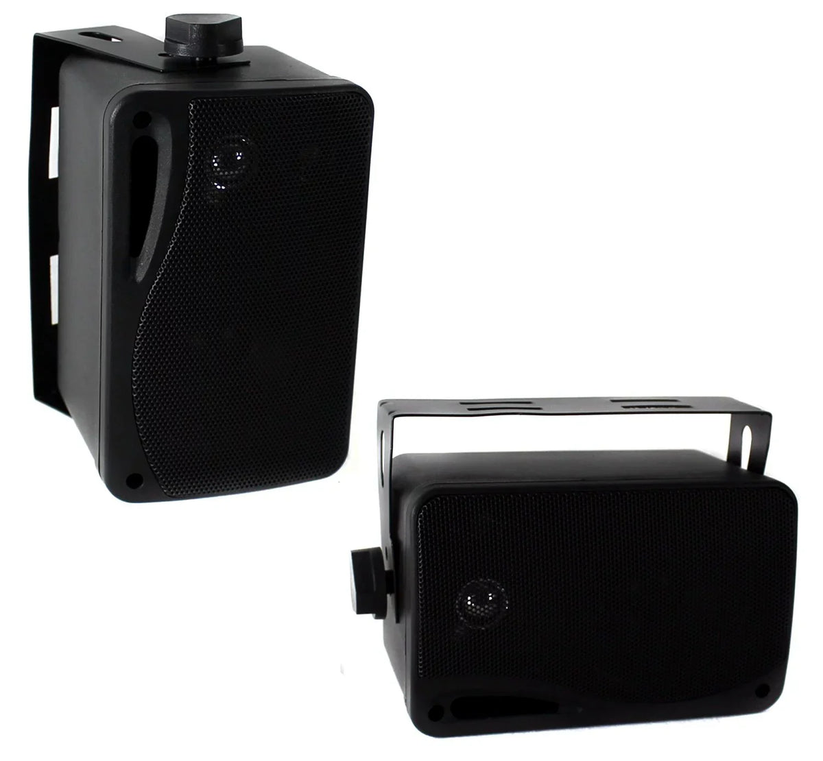 Proof Foot Speaker 16-Gauge 200 Audio 3-Way PLMR24 (Black), Wire Pyle 50 x Speaker System Marine climate 3.5'' and Watt 4 Enrock Box New Mini