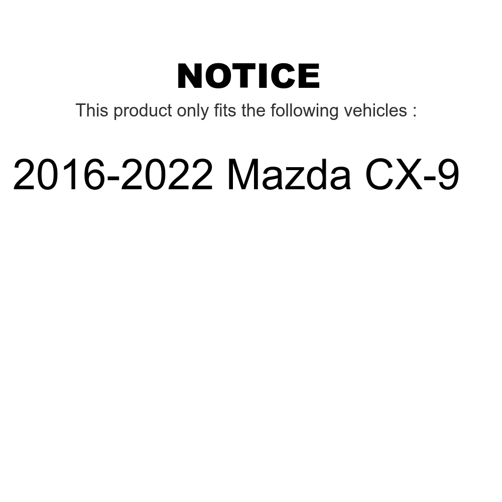Mazda Rear CX-9 Rotors 2016-2022 Pair K8-101793 Brake Disc For