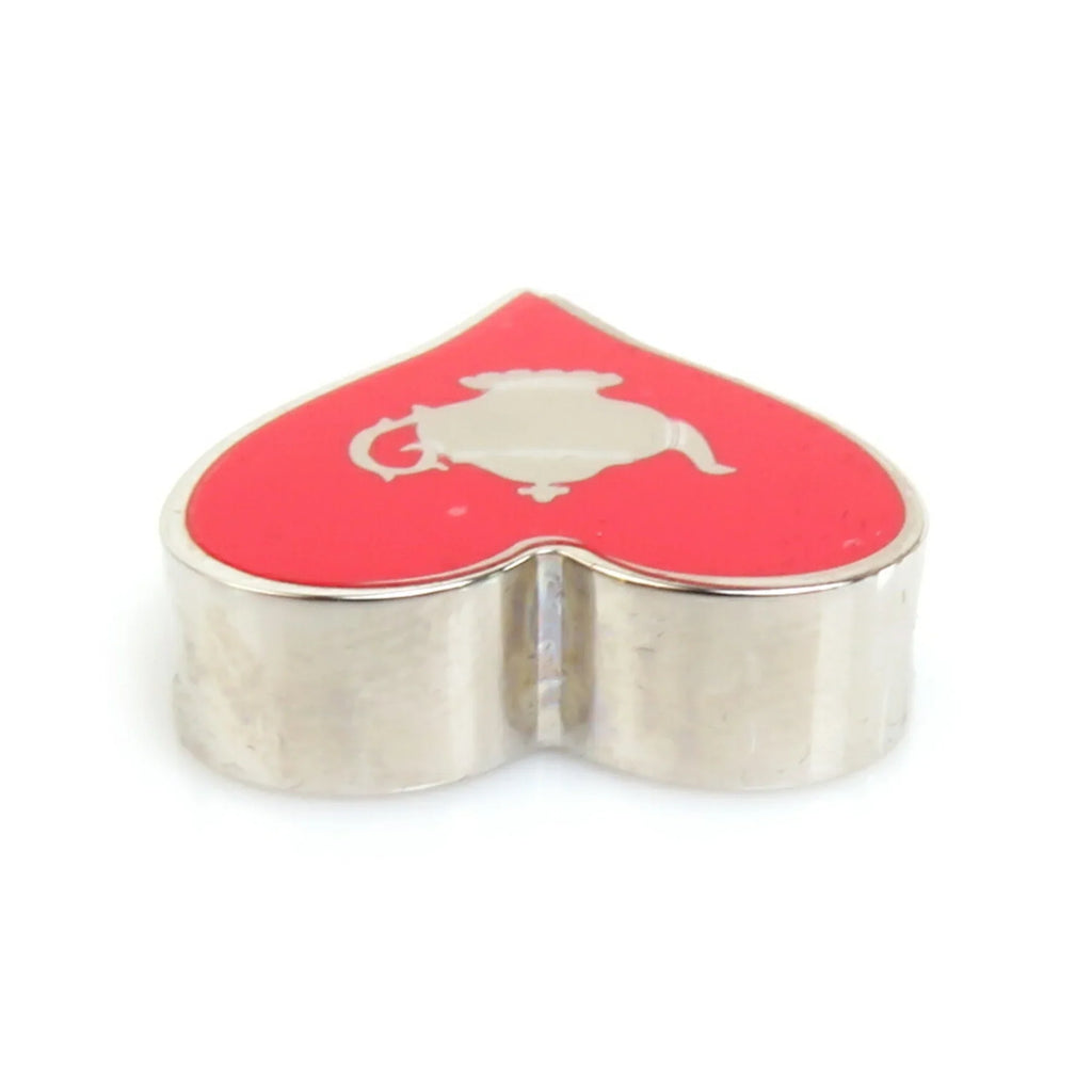 Metal/Enamel Scarf Ring Silver/Red (Good) Tea Muffler Women's Time HERMES Pre-Owned