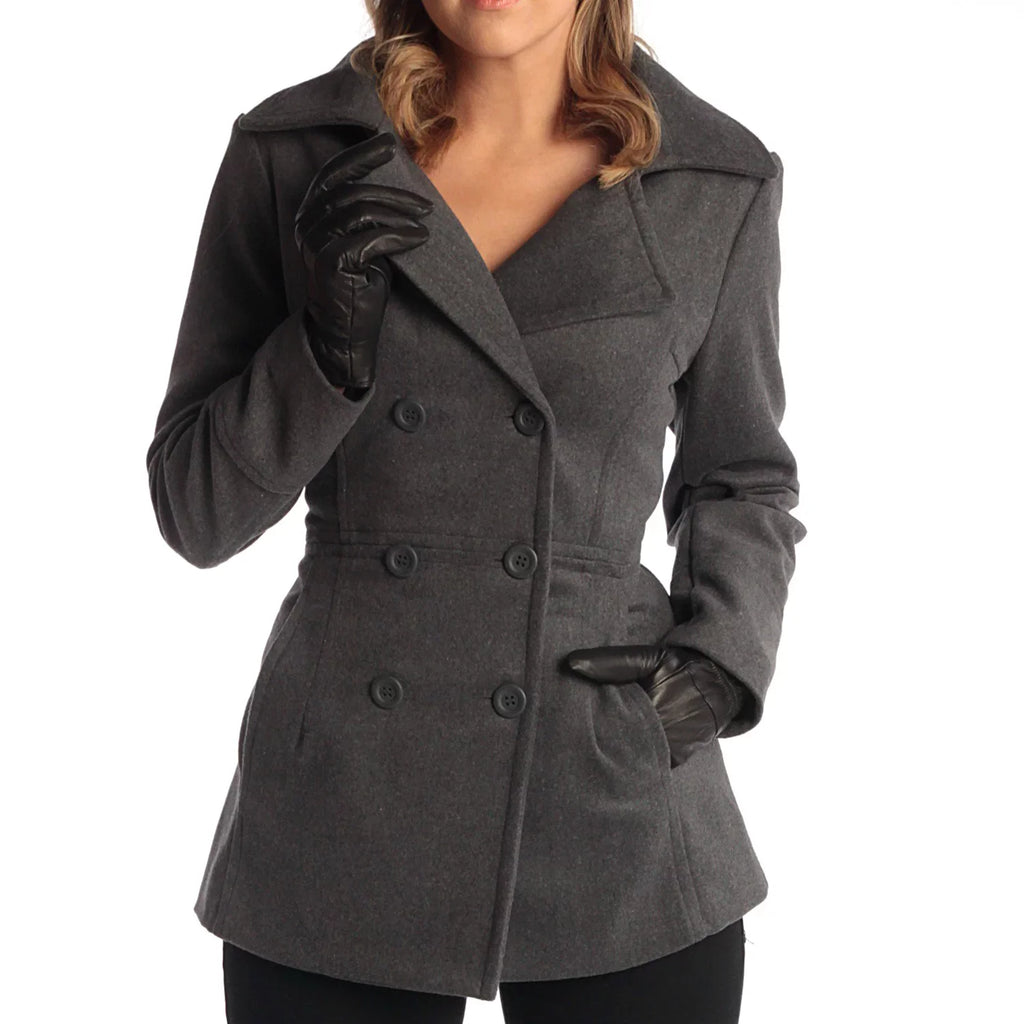 Wool Overcoat Double Swiss New Jacket Alpine Peacoat Breasted Womens Blazer Emma
