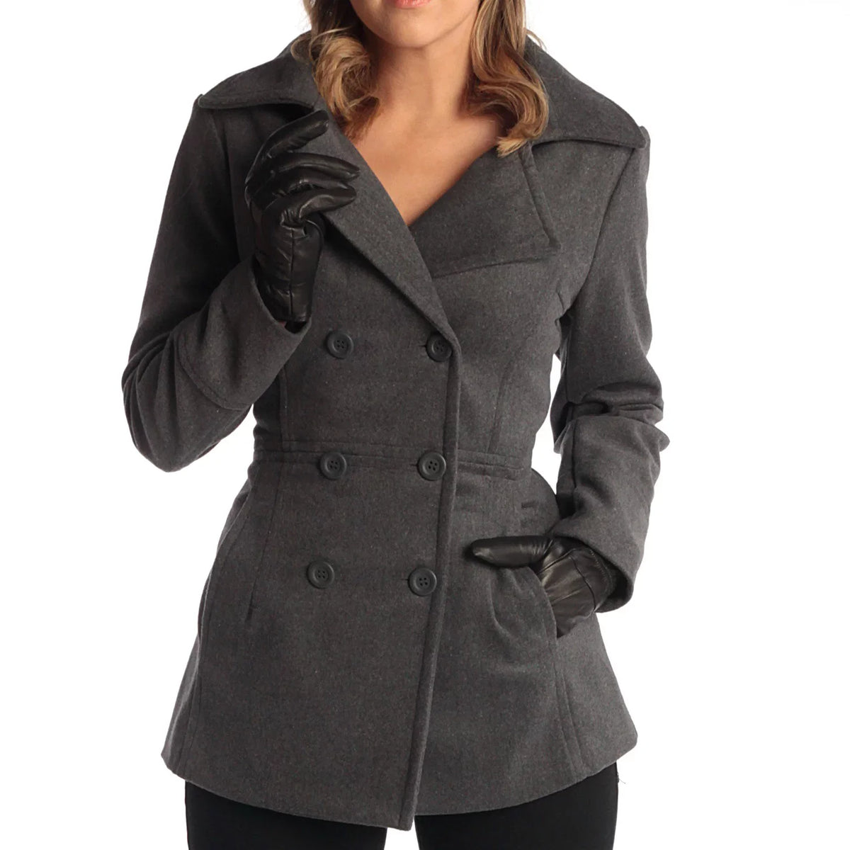 Wool Overcoat Double Swiss New Jacket Alpine Peacoat Breasted Womens Blazer Emma