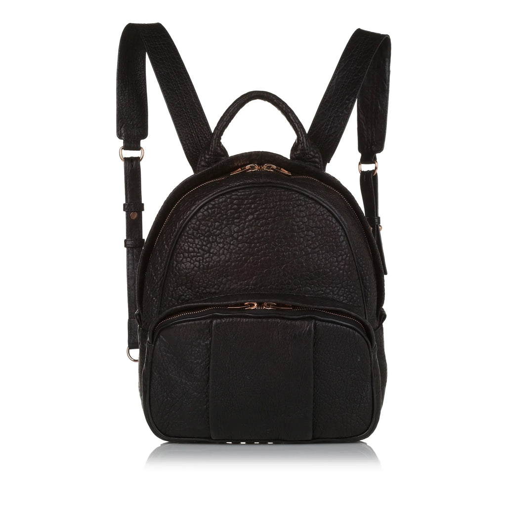Pre-Owned Wang Black Authenticated Backpack Leather Calf (Good) Unisex Alexander Dumbo