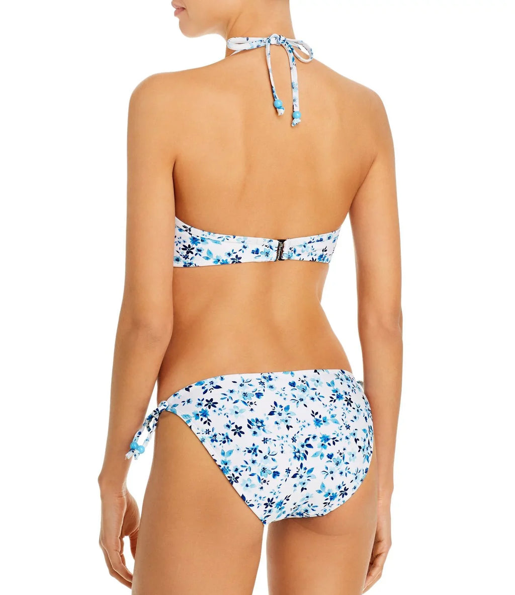 Swim Halter Blue Womens Underwire Top Floral DD Shoshanna