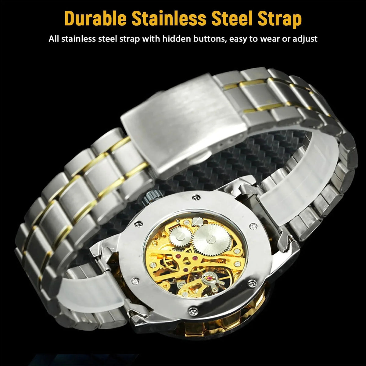 Watch Waterproof Wristwatch Stainless US Steel Luxury Men's Mechanical Automatic