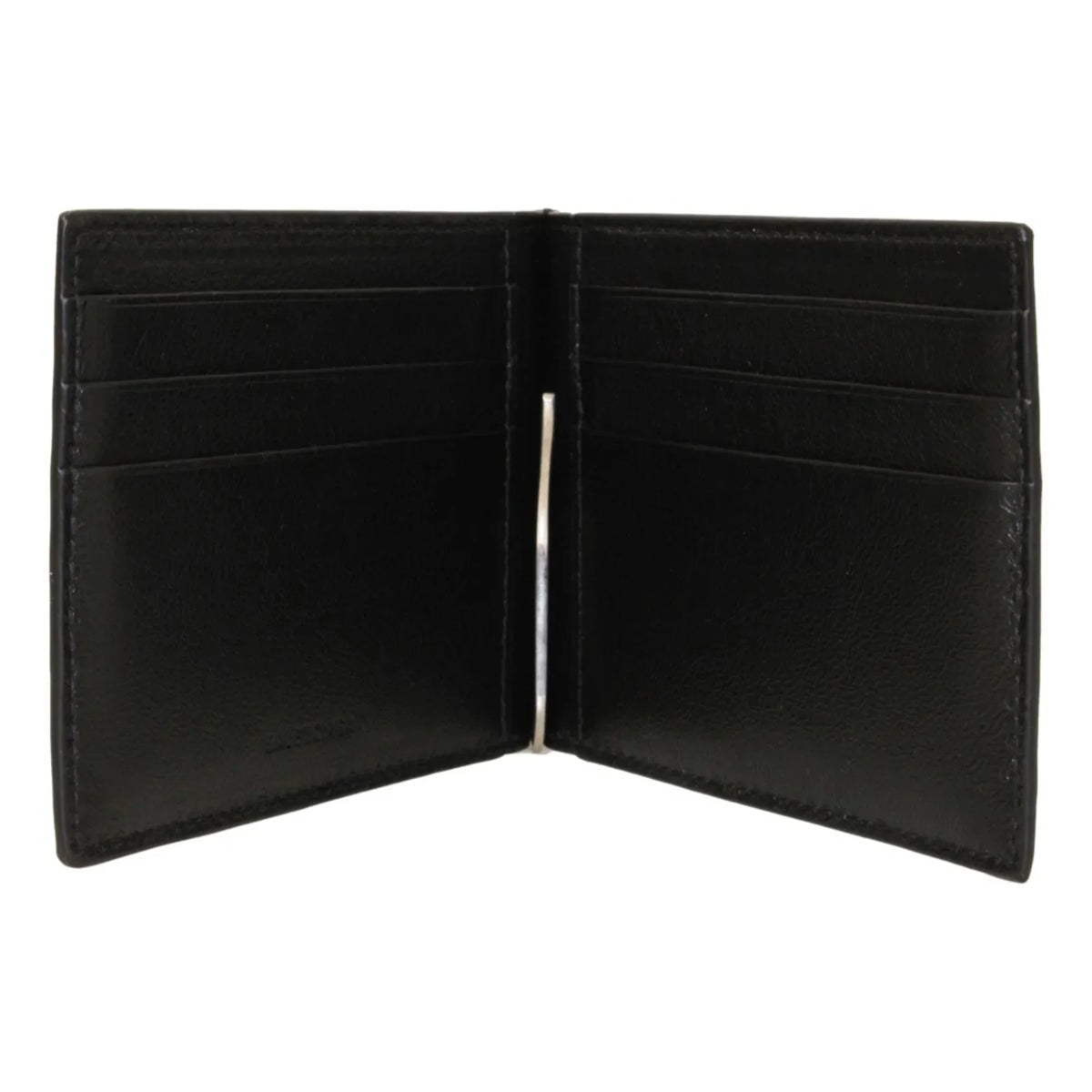 Scribble Wallet Leather Clip Cash 625819 Black Balenciaga Logo Money