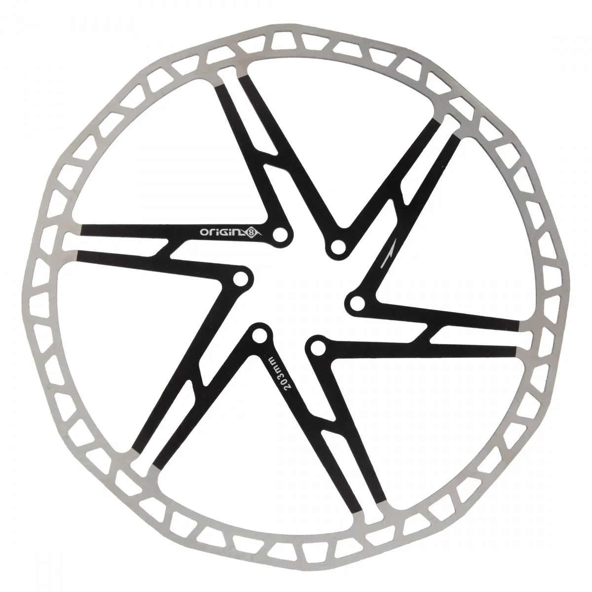 1p Origin-8 Disc Rotors 203mm SpeedCheck 6b Rotor Part One-Piece Disc Brake Bk