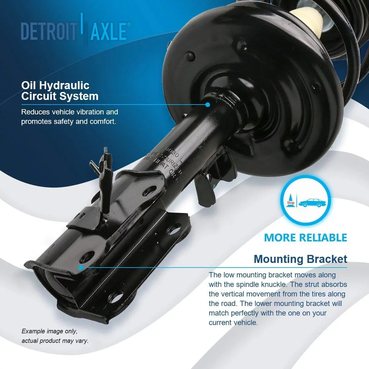 Install Quick Struts Front 2009 Spring Detroit Shock Struts Complete Assembly Rear for 2 Axle 2 Shock 2008 Replacement 2007-2013 - 2010 Absorbers w/Coil 2011 Struts Nissan Absorbers Altima Ready