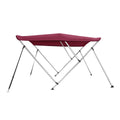 x Bow 78" 73" Poles Boat High Rear 6' Bimini - 3 Top Cover W L 46" ft. BURGUNDY