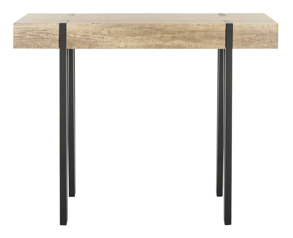 Alyssa Mid-Century Rectangular Top Table, SAFAVIEH Console Wood Brown