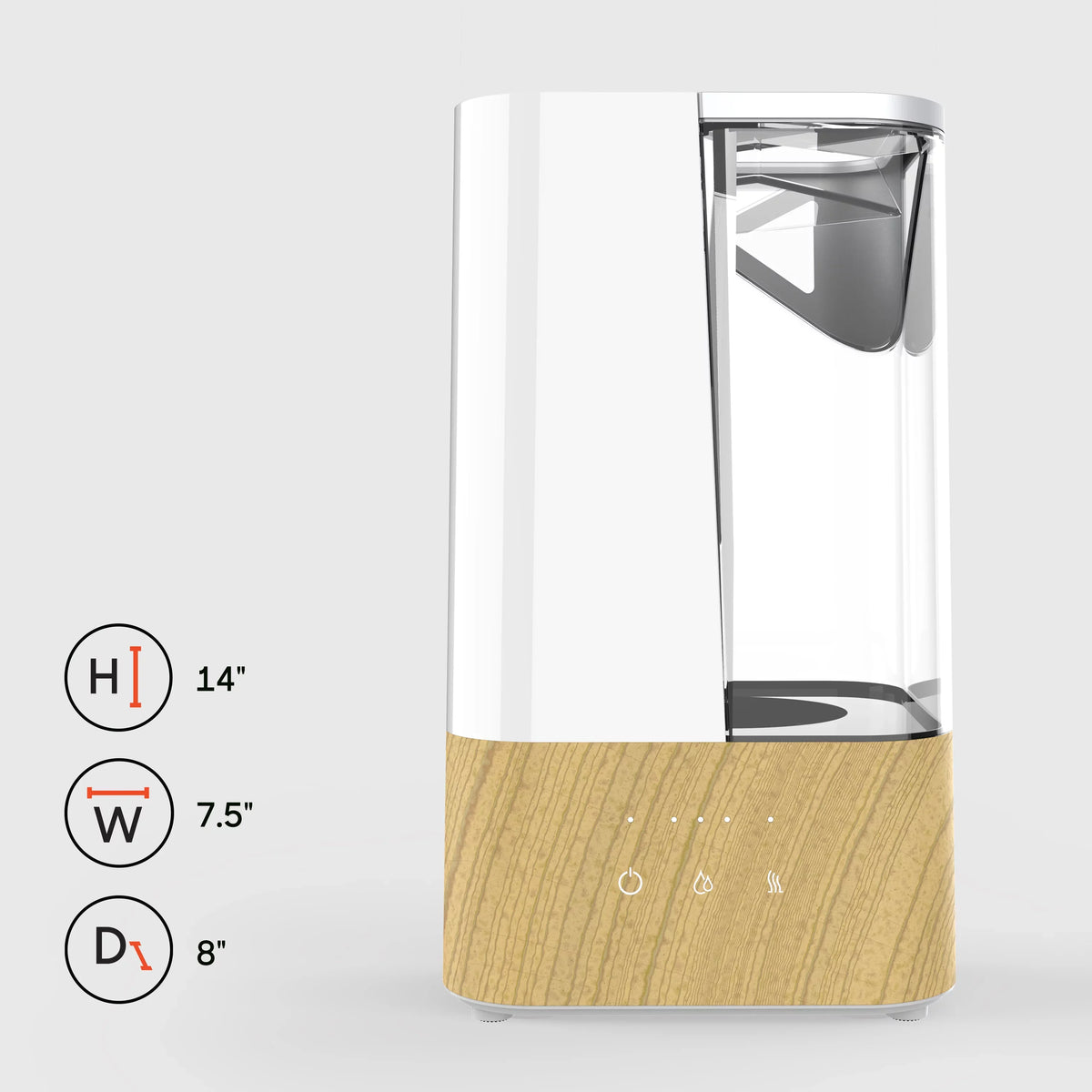 Image Whisper-Quiet, Filter Ultrasonic Mist, Cool or 3 Settings, Warm UHS2 Humidifier, Sharper Free