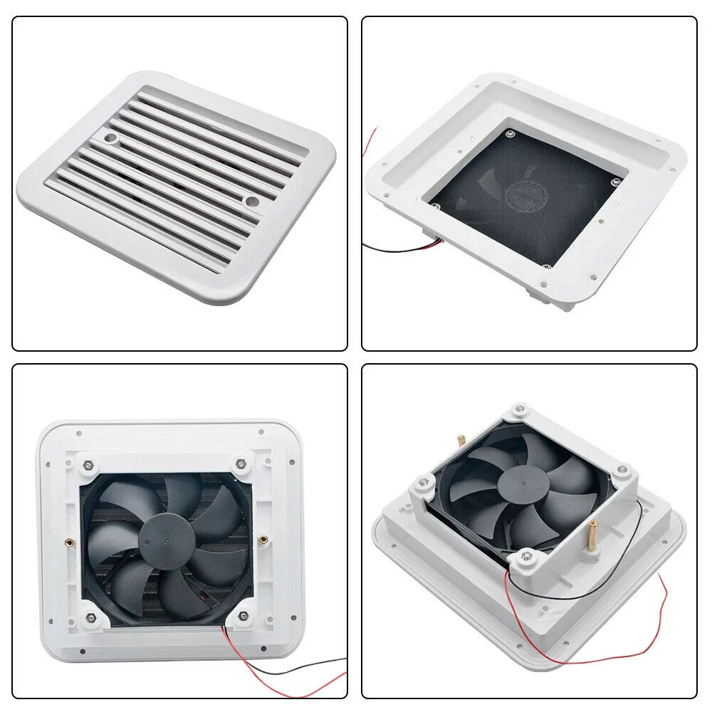 Cover, RV Easily to For - Cleaning, Aerodynamic Design, Included Mounts Caravan Roof Opens With (White) Vent Hardware Easy