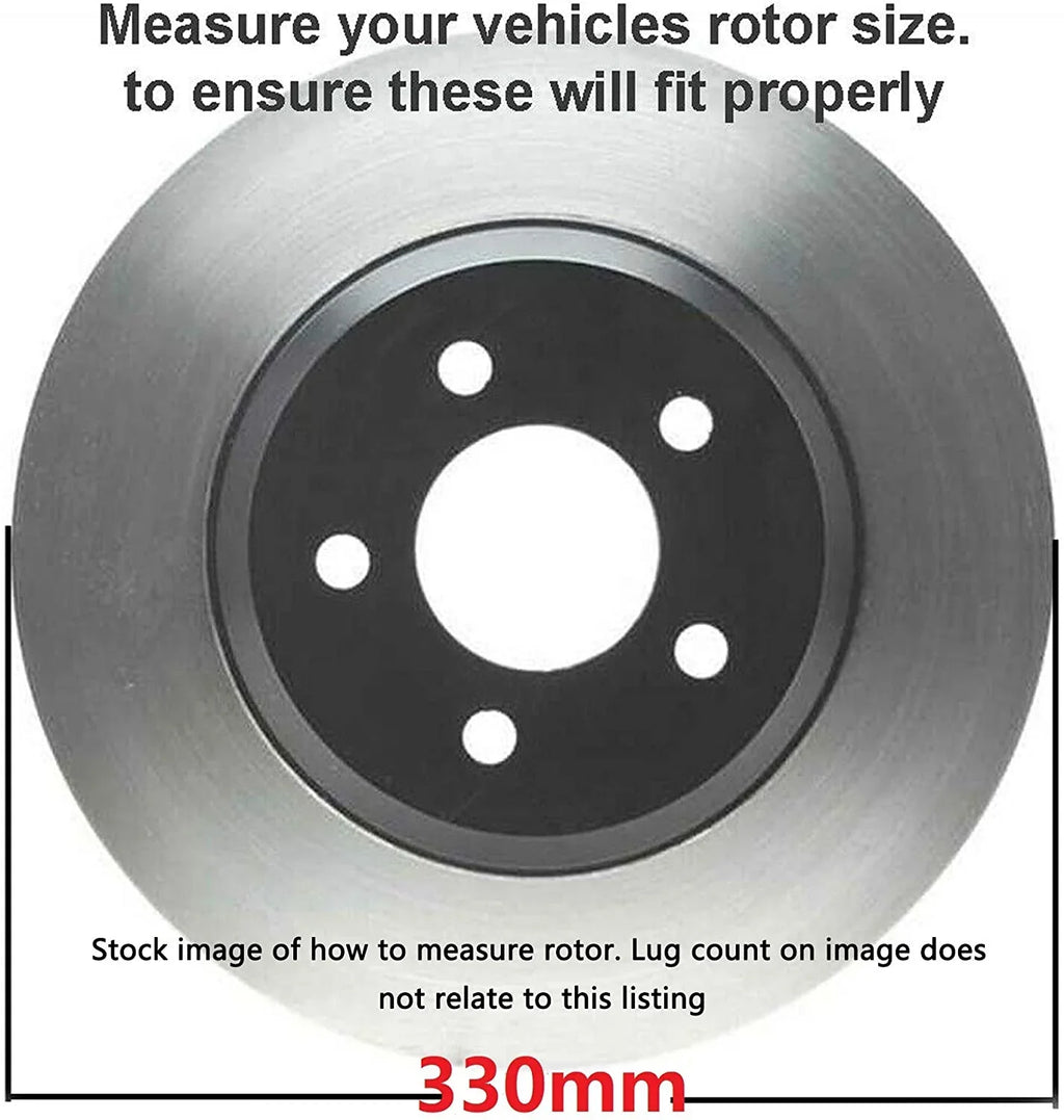 Dodge 12.99" Detroit Brake Brake VW & Front Chrysler Town Grand - Journey Ram Brakes Country Kit Replacement C/V Rotors Pads: for Axle Ceramic Pacifica Rotor Routan Caravan