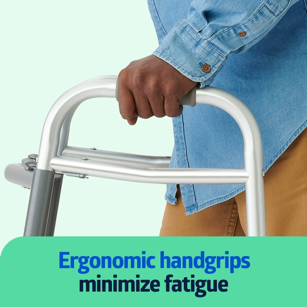 Lightweight Walker to Medline with Wheels, lbs. Frame Supports 5” 300 Aluminum Folding up