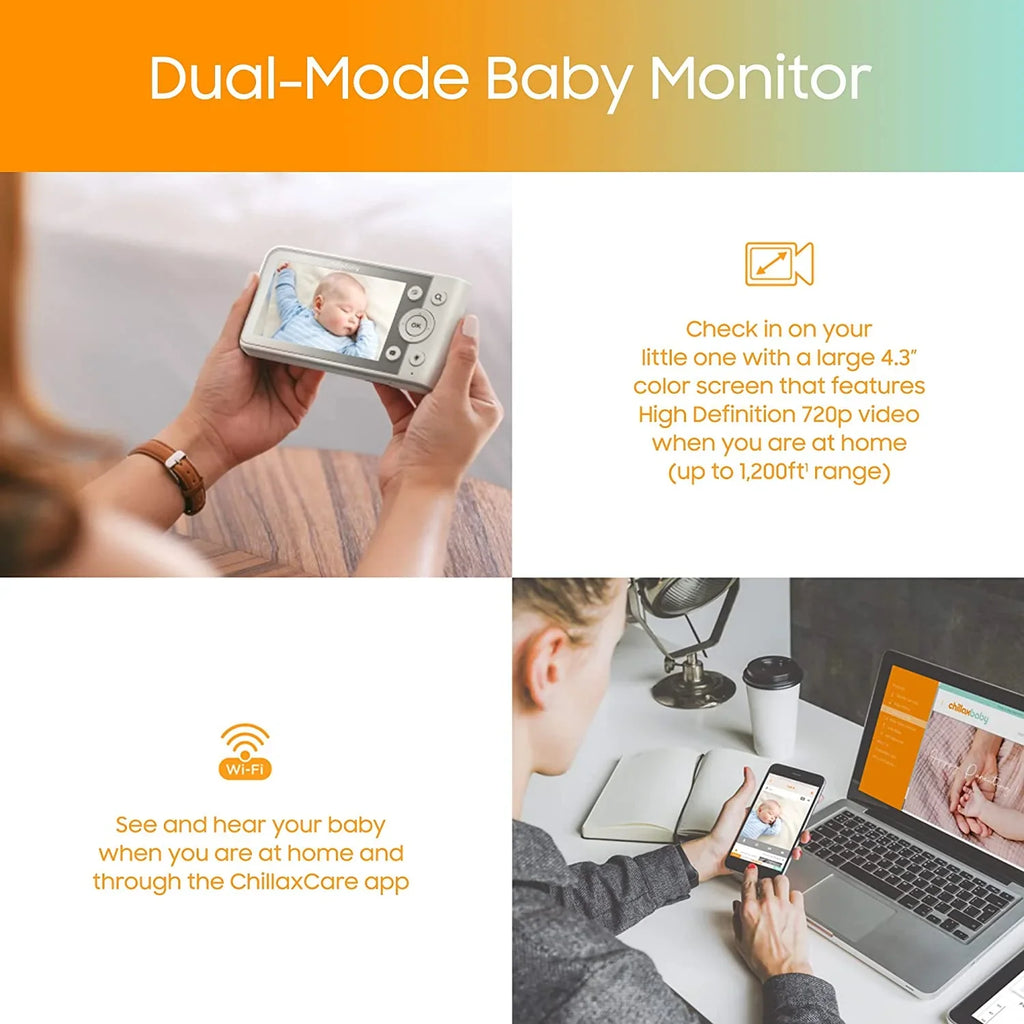 Night Pro Full CHILLAX Smart by 2-Way Camera Monitor Vision Giraffe Baby Audio HogoR WiFi HD