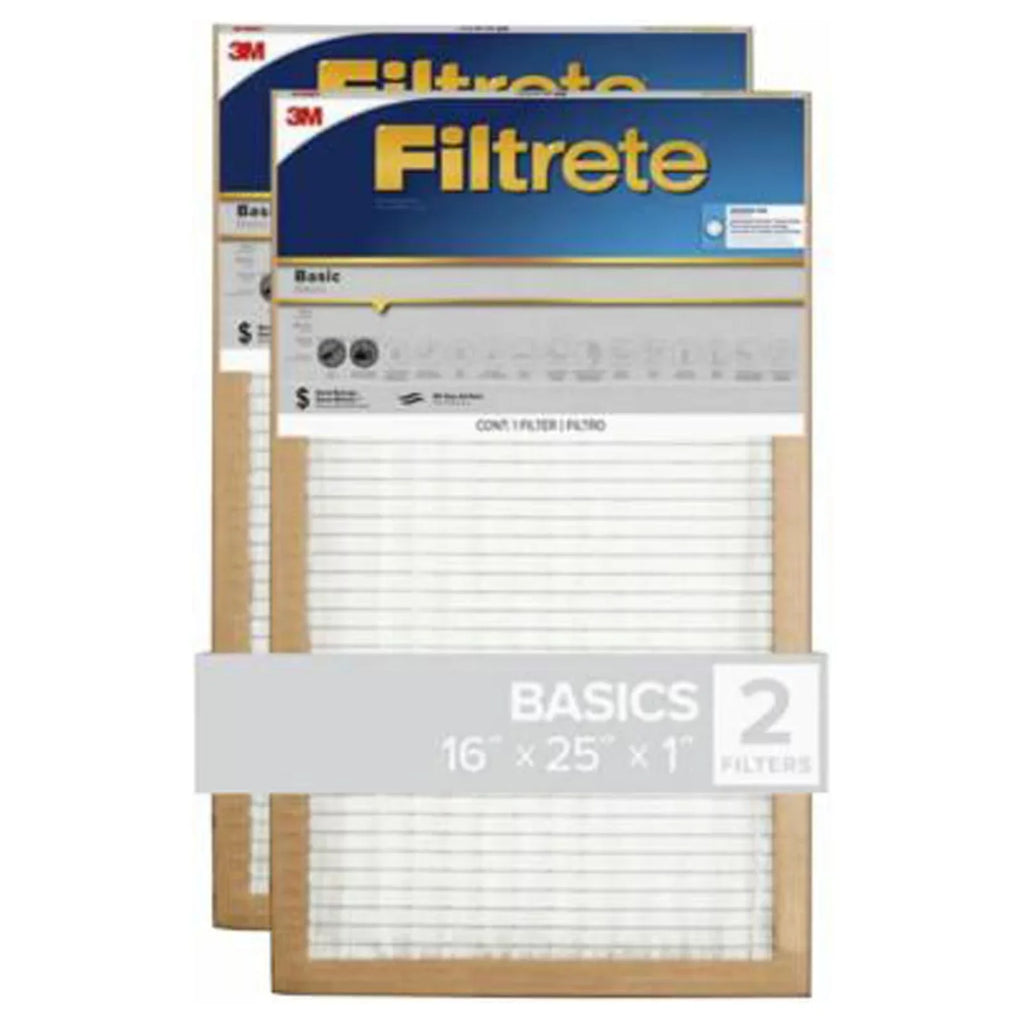 x 25" 1" Panel 16" x Air 2-Pack Flat FIlter Filtrete