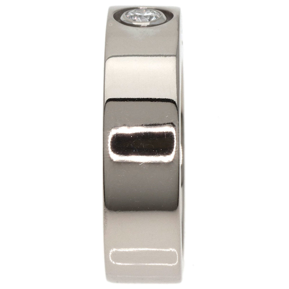 CARTIER Diamond 1P White Pre-Owned Gold, (Good) K18 Ring, #48 Anniversary Women's, Cartier