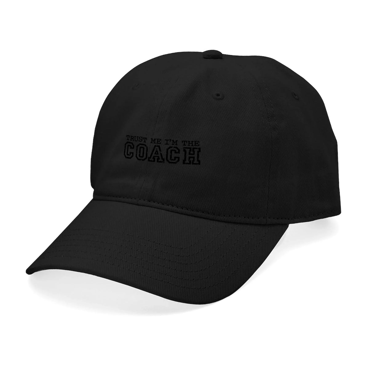 Black I'm Baseball Hat Black - Coach - Me Printed Canvas CafePress Trust Cotton Cap The Adjustable