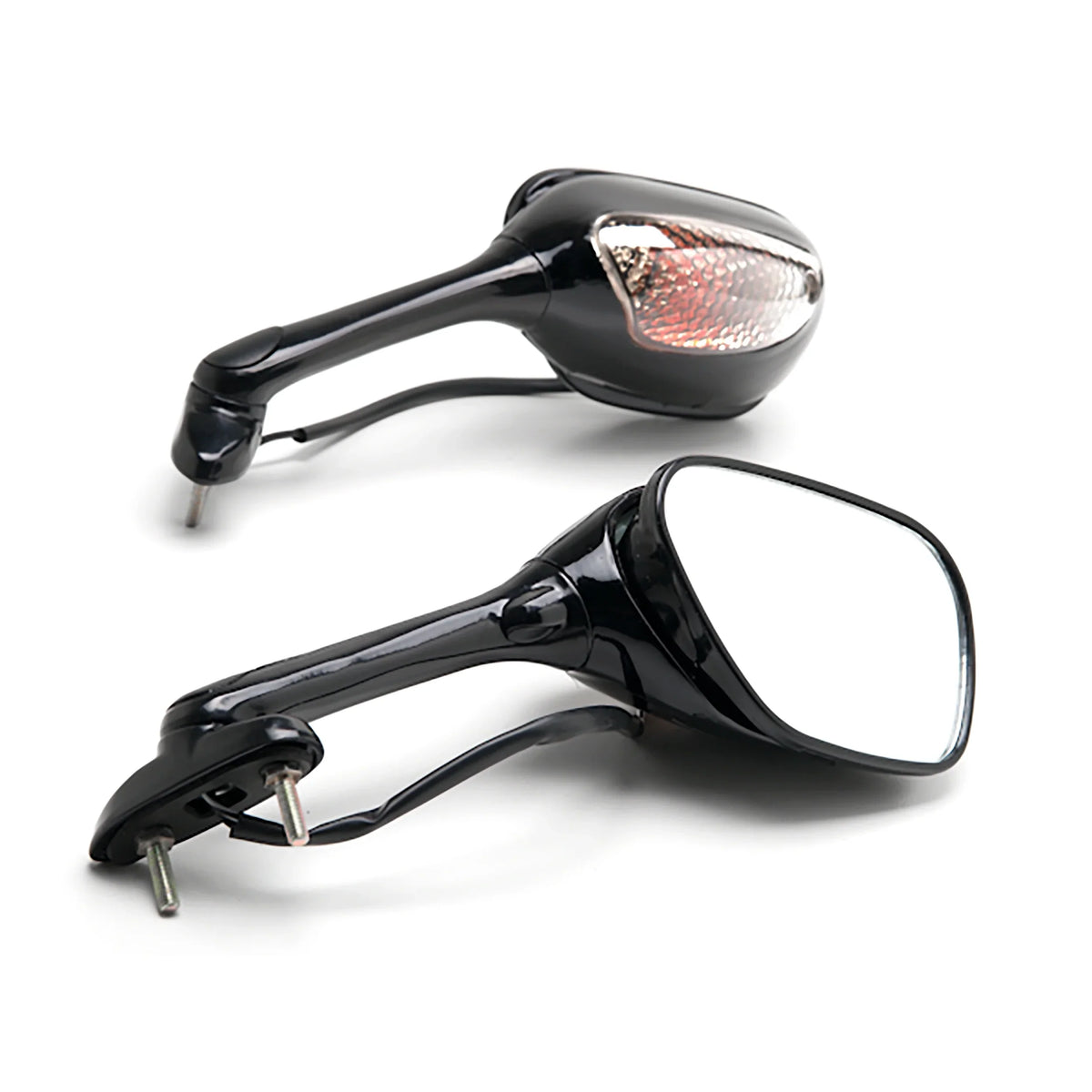 Motorcycle GSXR & Krator Mirrors GSX-R1000 Turn 2005-2009 Suzuki Right Black 1000 Left with / Signals Compatible