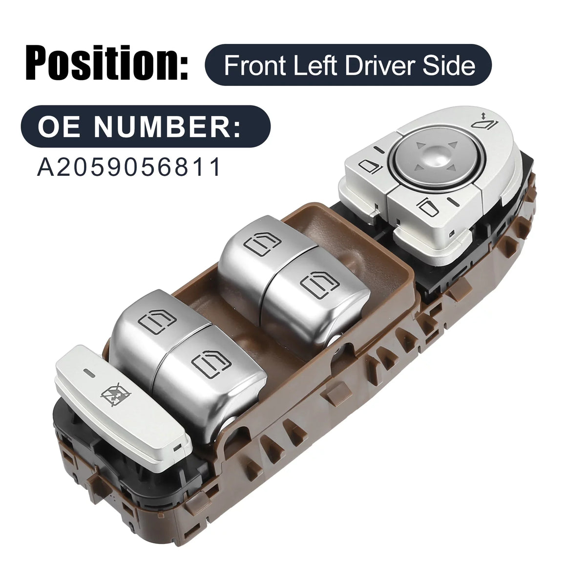C300 C400 Bargains Unique Side Master C350e Mercedes-Benz No.A2059056811 Switch Front Window Left C450 Driver Power for