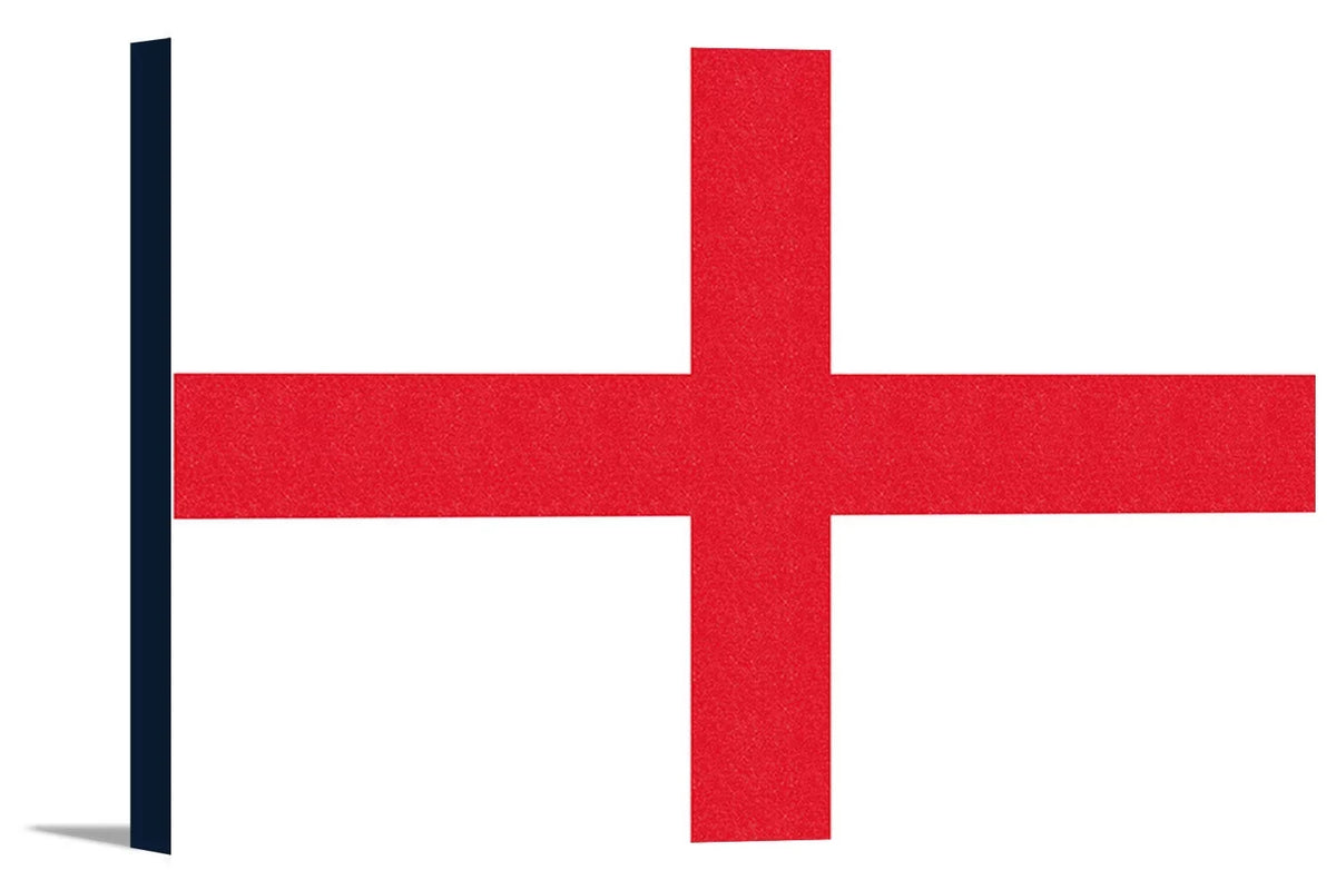 (18x12 Canvas) Wrapped Press Artwork Letterpress - Country - Gallery Flag Lantern Stretched England