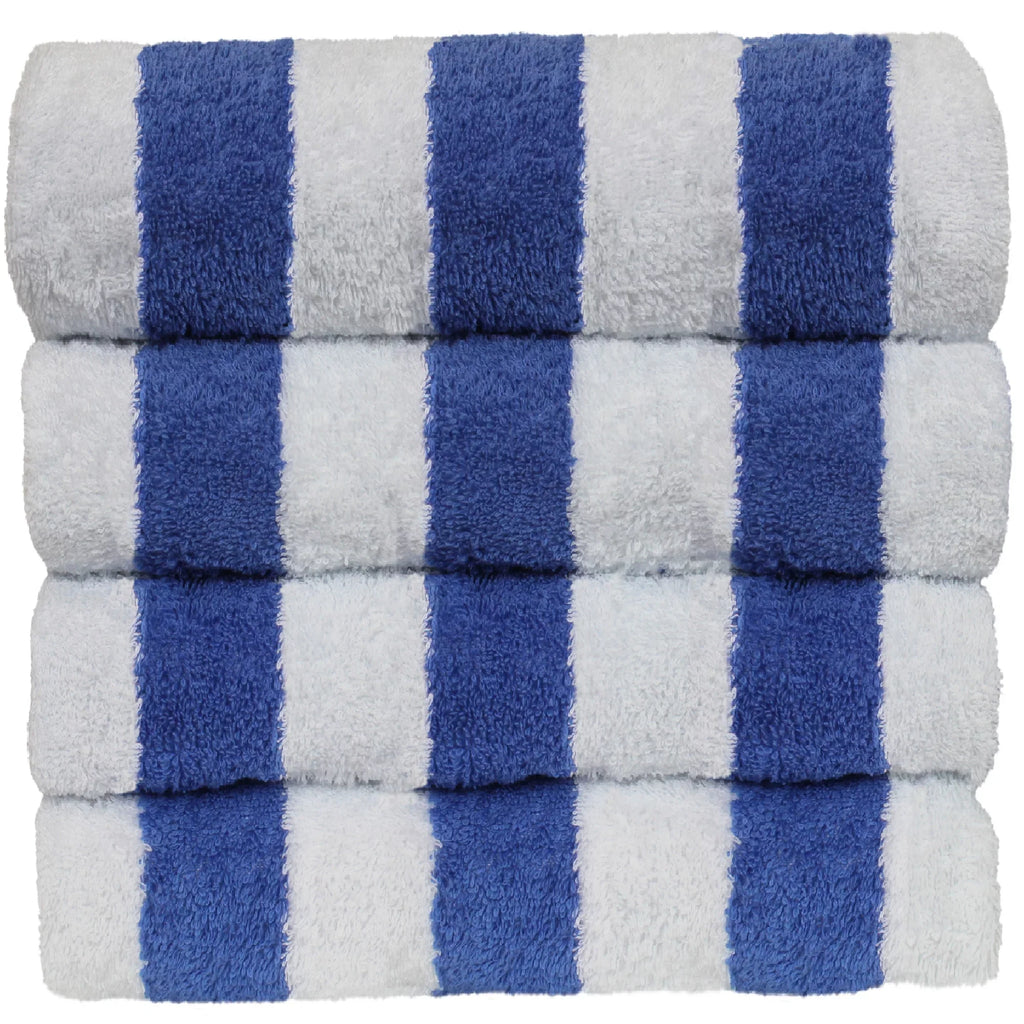 Hotel 100% Towel - Towels Luxury Cotton Spa Resort Cabana Blue Beach Pool Set & - of 4 -