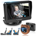 Wide Mirror 150&deg; Case View Car Car Kit,With Night & VASTEND Function,5 Silicone Travel Baby Safety Install Easy Cute A Baby 1080P Camera,360&deg; Rotation with Mins to Vision