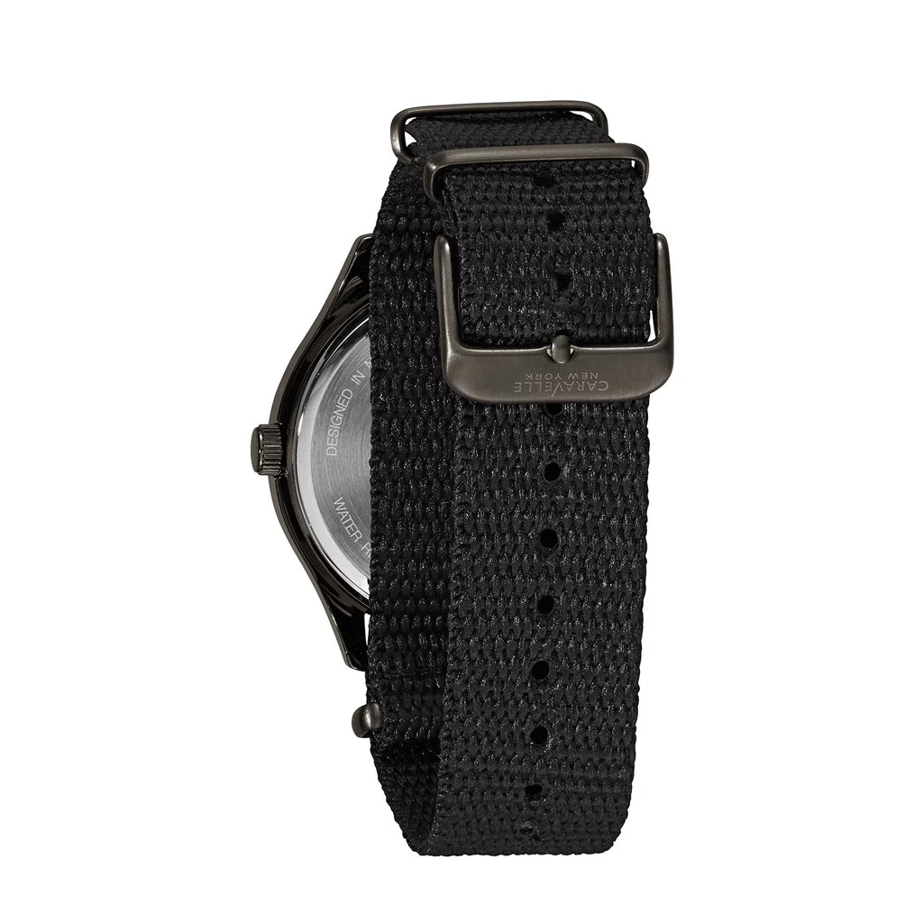 Watch Caravelle with By Nylon Strap Bulova Designed Men's outfit Black