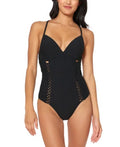 Swimsuit, Small Simpson Jessica Rose One-Piece Bay Textured BLACK US