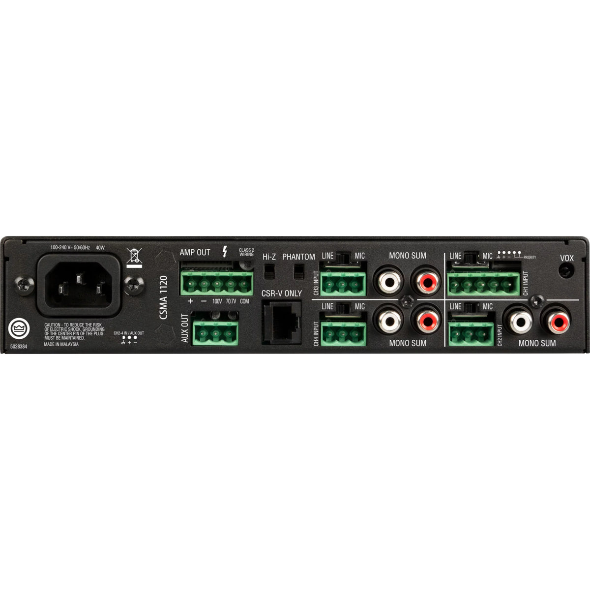 Commercial JBL 120 CSMA Channel Amplifier, 1120 W RMS, 1