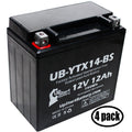 4-Pack 12AH, Free, UB-YTX14-BS Activated, Battery GS 2012 Maintenance F800ST, 12V, - Replacement CC for Motorcycle Battery UpStart 800 Factory