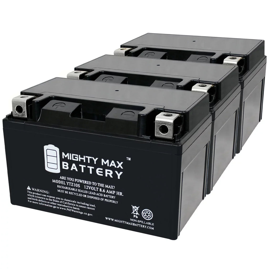 12V with compatible Battery GSX-R1000 Replacement Pack YTZ10S 1000 3 Suzuki 8.6AH - 00-17