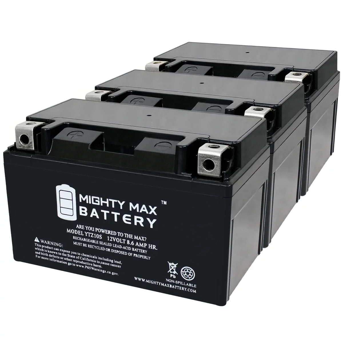 12V with compatible Battery GSX-R1000 Replacement Pack YTZ10S 1000 3 Suzuki 8.6AH - 00-17