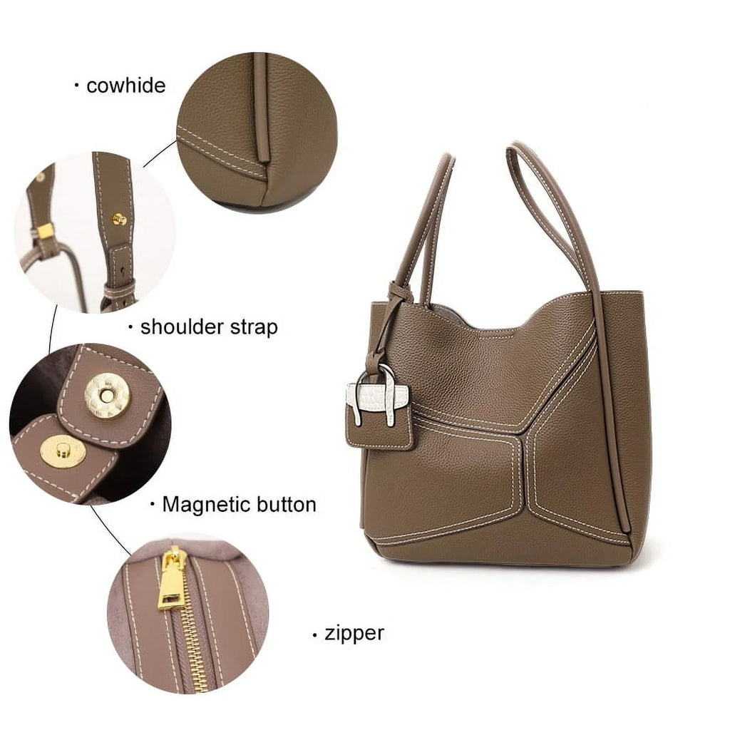 Fashion Aidrani women's commuter new Ladies bag 2024 retro Tote bag leather