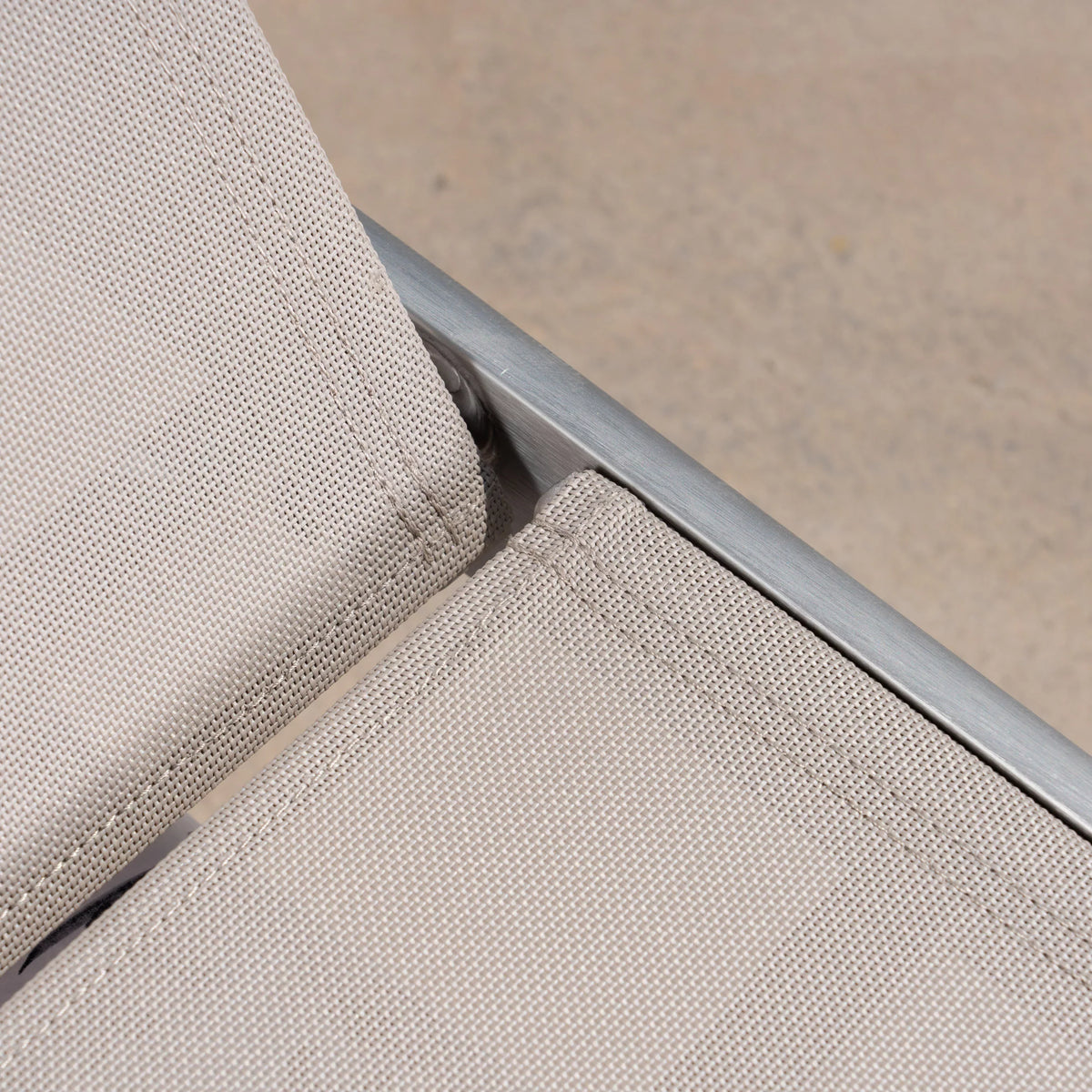 GDF Mesh Bay Aluminum Lounge, Studio and Crested Adjustable Chaise and Armless exterior Silver Gray