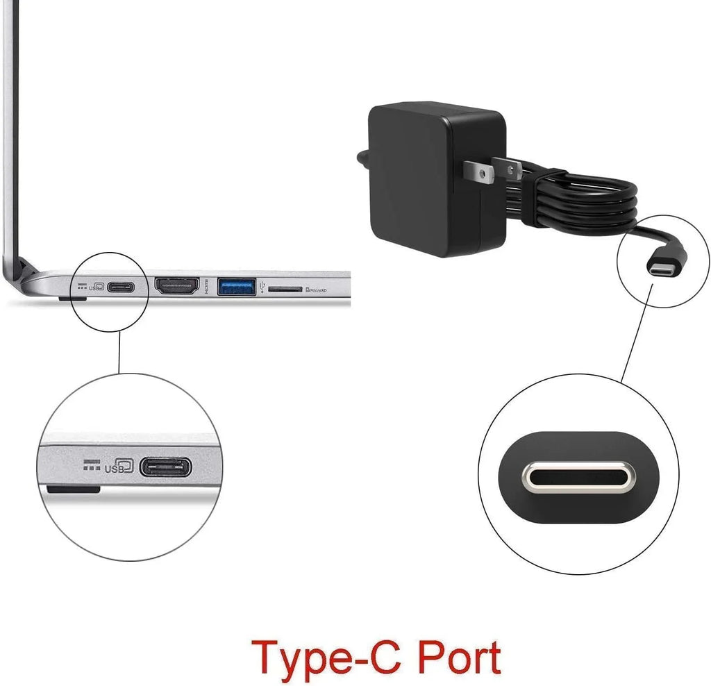 45w Lenovo Ac Guy-Tech Power with USB-C Adapter Compatible 81MA0022US 100e Chromebook Cord