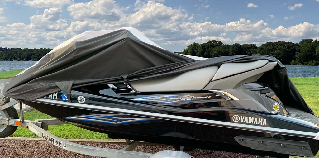 HEAVY-DUTY KAWASAKI SUPER 2011-2015 Cover Cruiser PWC Cover JetSki LX Black/Grey Compatible Watercraft Jet 300 for Ski
