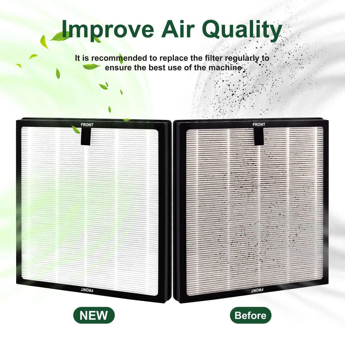Air Replacement HY4866 Filter Air 4 for AMI Purifier, Ture Packs of Purifier HEPA PARTS H13 Filter