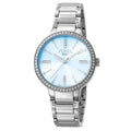 Silver Blue Made Bracelet Womens Quartz Dial Swiss Milano Watch with Ferre