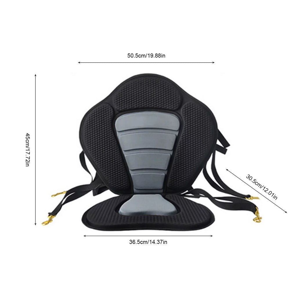 Seat Padded Seat Rafting, Storage Seat Deluxe Canoe Backpack Bag Storage Kayak Adjustable Kayaking, Boat Adjustable Backrest with Kayak Bag Canoeing, for Padded Detachable Drifting, Fishing
