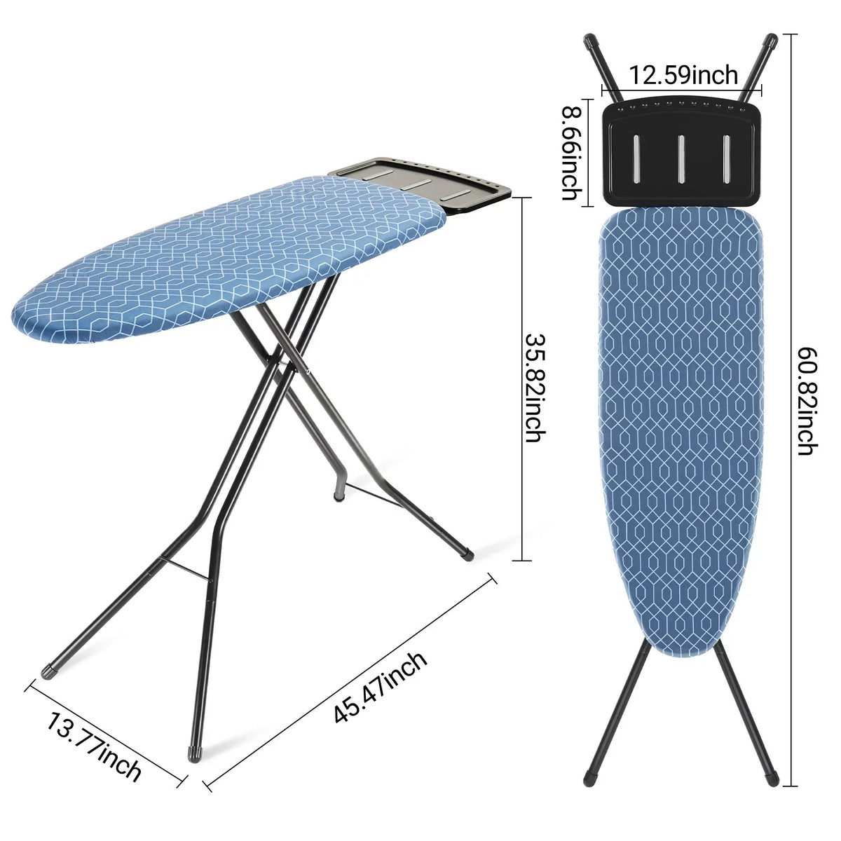 Ironing 7 Levels Rest, Stand with Adjustable Board,Iron Height,36"x13" Iron Kingrack