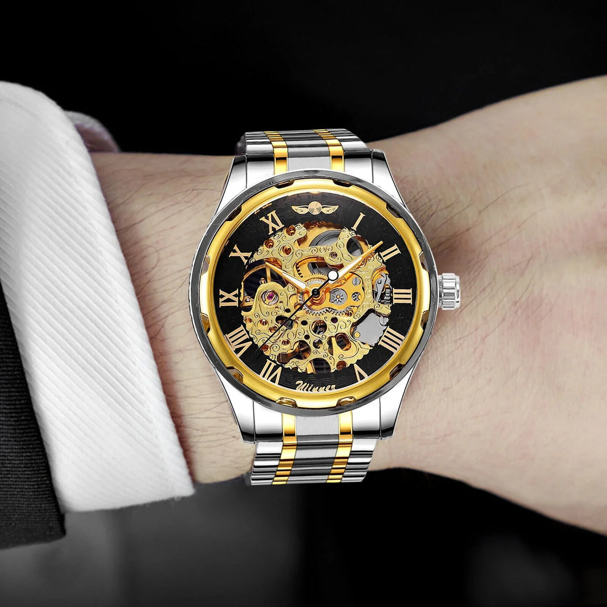 Watch Waterproof Wristwatch Stainless US Steel Luxury Men's Mechanical Automatic