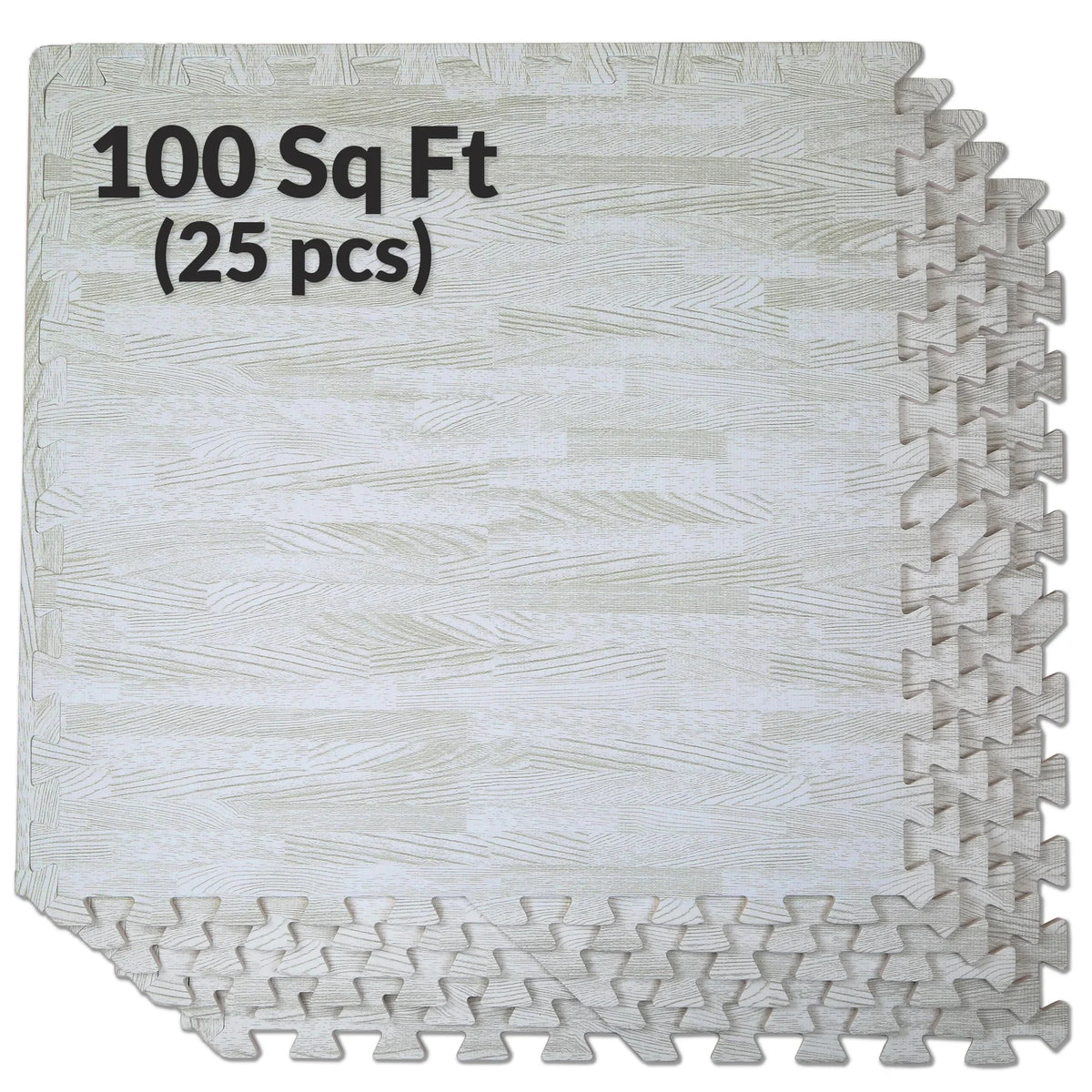 Mats Foam 100 White Home Aesthetics Interlocking Thick Ft Sq. Inch Flooring, 3/8