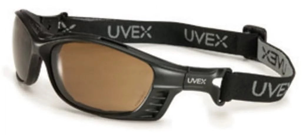 Anti-Fog With Frame Livewire Honeywell Head by Glasses Uvex And Strap Expresso Black Matte Lens Safety HydroShield With